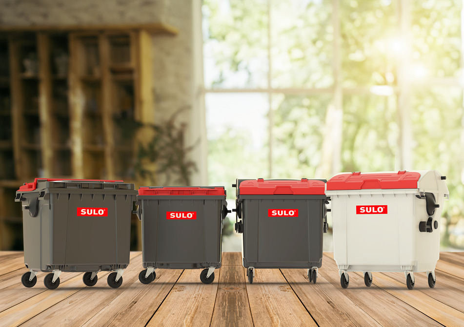 SULO Mini Mülltonne 1100 L Flachdeckel